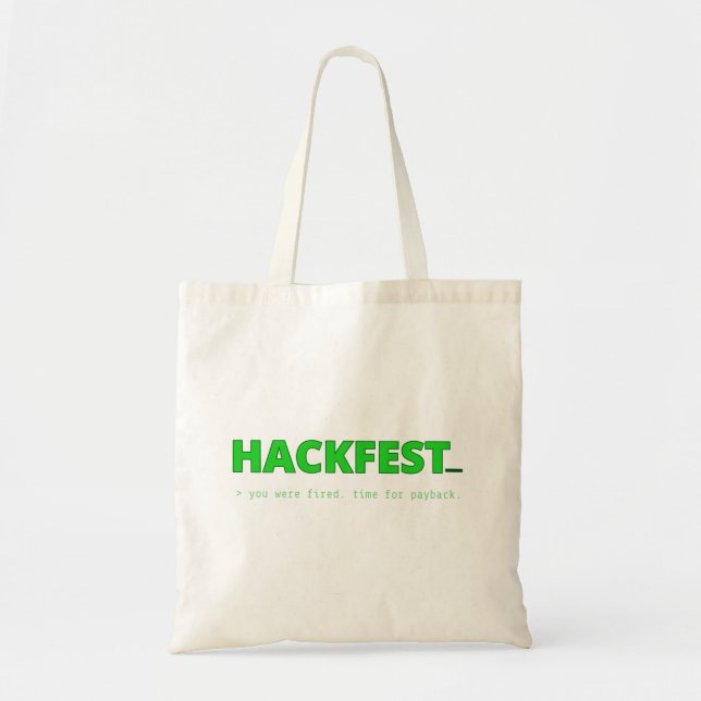 Hackfest Titelskärmstote Bag Tygkasse (Framsidan)