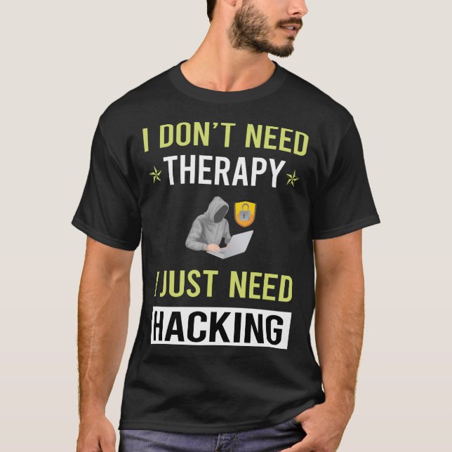 Hackhackhackare för terapi t shirt (Framsida)