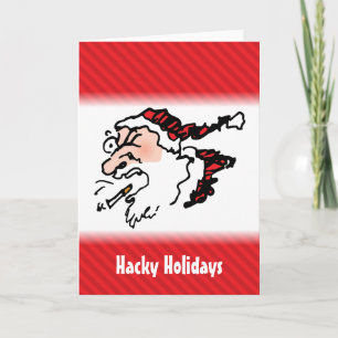 Hackin Santa Funny Tecknad Helgkort