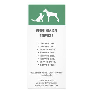 Hackkort för veterinärtjänster reklamkort