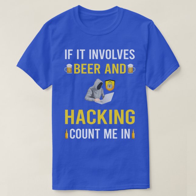 Hacksäckare för öl och hackning t shirt (Design framsida)