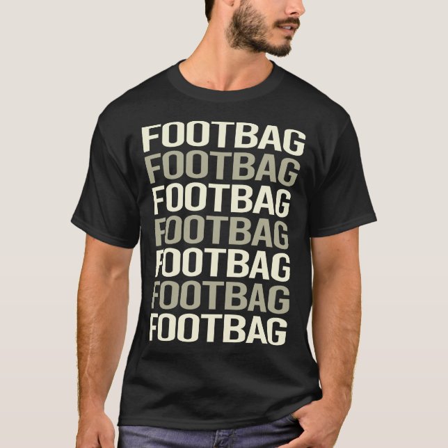 Hacksäckssäck för vit text i fotsäck t shirt (Framsida)