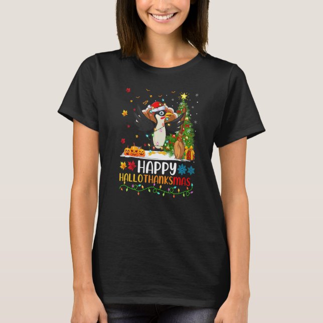 Hackspett Fågel   Glad Hackspett HejTackmas T Shirt (Framsida)