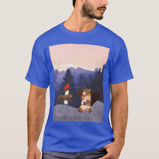 Hackspett och Bäver Vilda Djur Campare roligt T Shirt