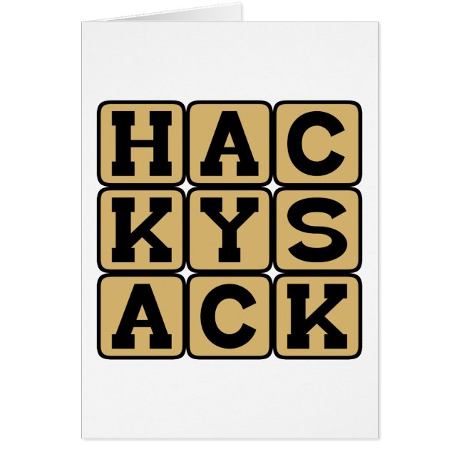 Hackysack, Fotpåse Hälsningskort (Framsidan)