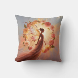 Hada luminosa rodeada de flores – Ilustración mági Kudde