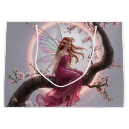 Hada mágica entre flores de cerezo – Ilustración d