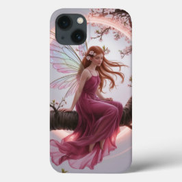 Hada mágica entre flores de cerezo – Ilustración d