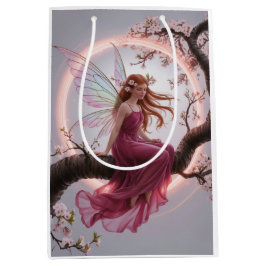 Hada mágica entre flores de cerezo – Ilustración d