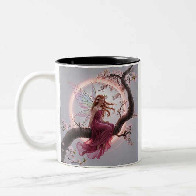 Hada mágica entre flores de cerezo – Ilustración d Två-Tonad Mugg (Vänster)