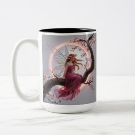 Hada mágica entre flores de cerezo – Ilustración d Två-Tonad Mugg