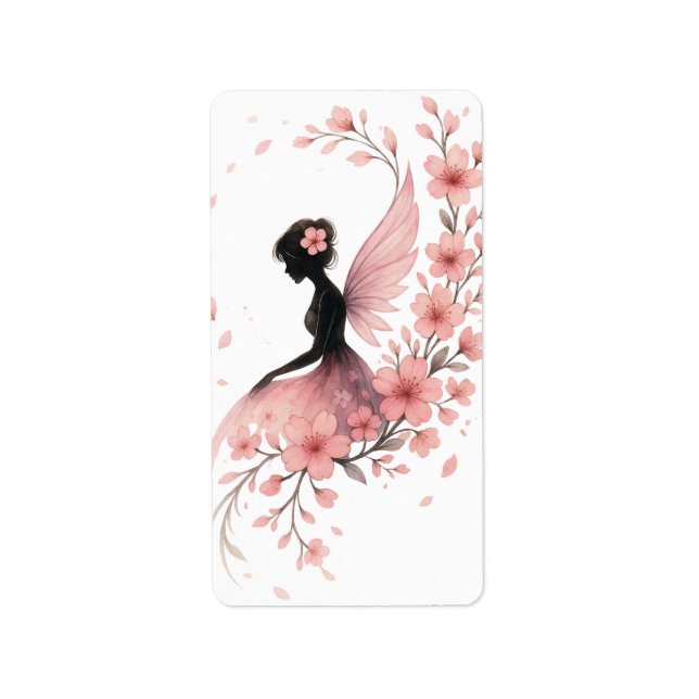 Hada Rosa con Flores de Sakura Adressetikett (Framsidan)