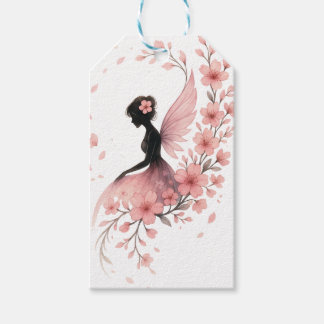 Hada Rosa con Flores de Sakura Presentetikett