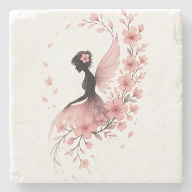 Hada Rosa con Flores de Sakura Stenunderlägg (Framsidan)