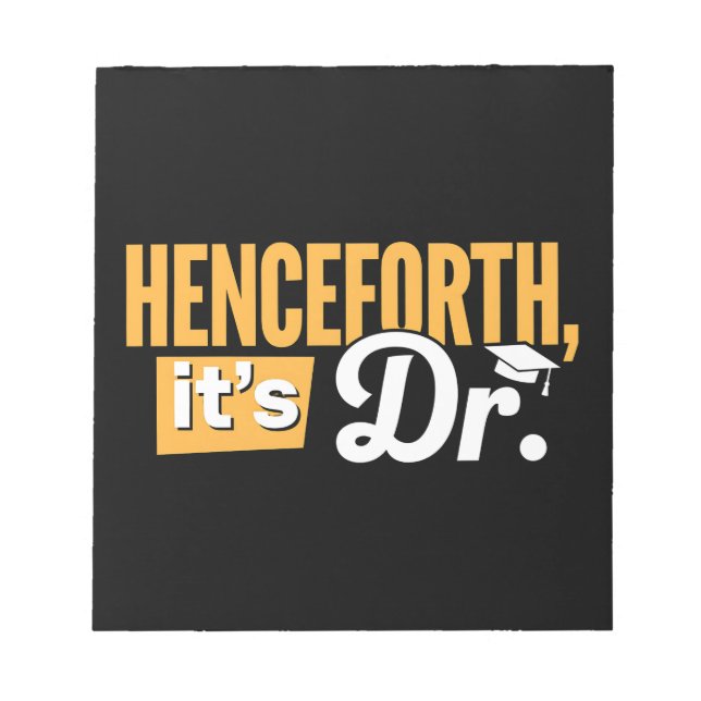 Hädanefter är det doktor PhD Student doktorsgrad Anteckningsblock (Framsida)