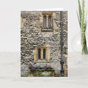 Haddon Hall fönster förbigår hälsningkortet Kort
