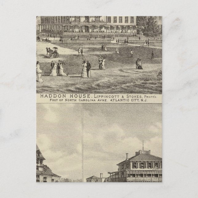 Haddon House och Kaighn och Gurney residens Vykort (Framsida)