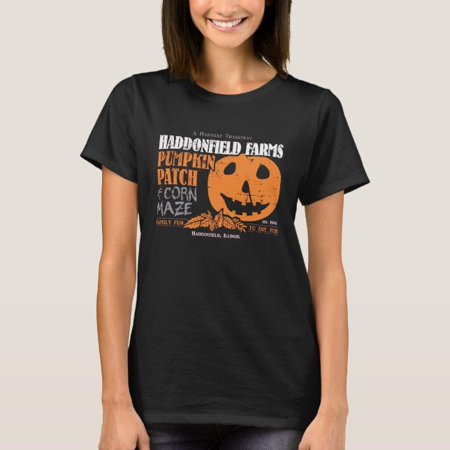 Haddonfield Farms Pumpkin Patch Forever October T Shirt (Framsida)