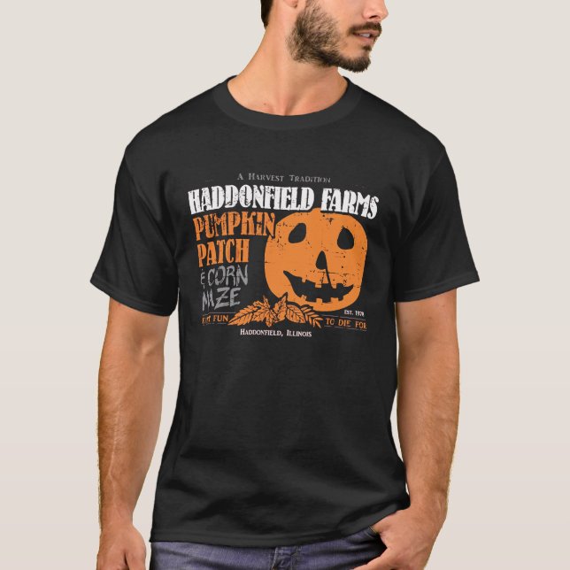 Haddonfield Farms Pumpkin Patch Forever October T Shirt (Framsida)