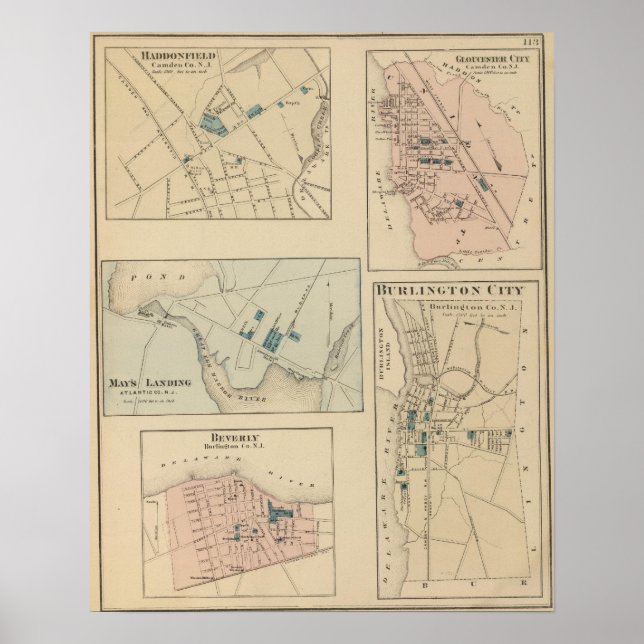 Haddonfield, Gloucester City, Burlington Poster (Framsidan)
