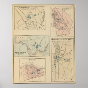 Haddonfield Gloucester stad, Burlington Poster