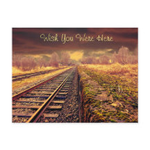 "Hade du varit här" Järnvägsspår vykort