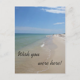 Hade du varit här scen från stranden vykort