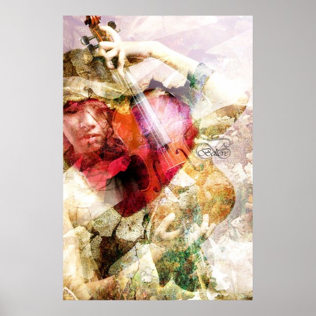 Hade jag inte trott (violin Art Poster)? Poster (Framsidan)