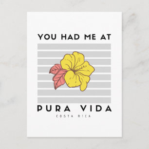 Hade mig på Pura Vida Costa Rica Hibiscus vykort