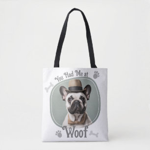 Hade mig på Woof Pet Hund Photo Tygkasse