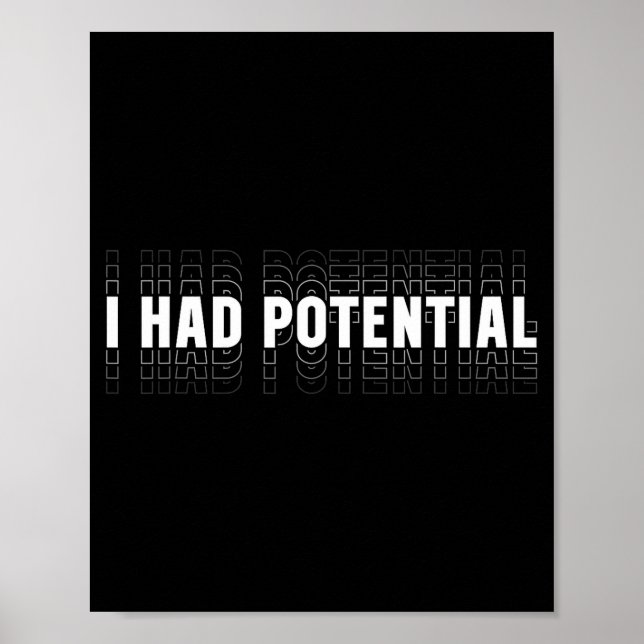Hade potentiell rolig fysik NO-lärarhumor Poster (Framsidan)