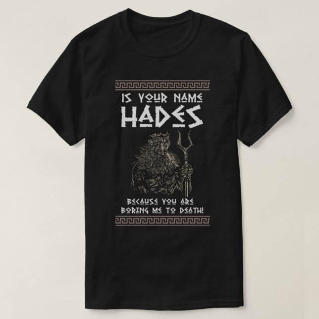 Hades Grekiska Gud och den antika grekiska mytolog T Shirt (Design framsida)