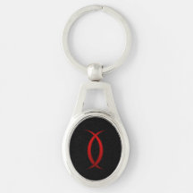 Hades Symbol Keychain - Mörk Minimal Stil