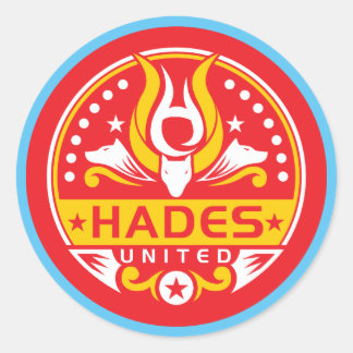 Hades United Logotyp Sticker Runt Klistermärke