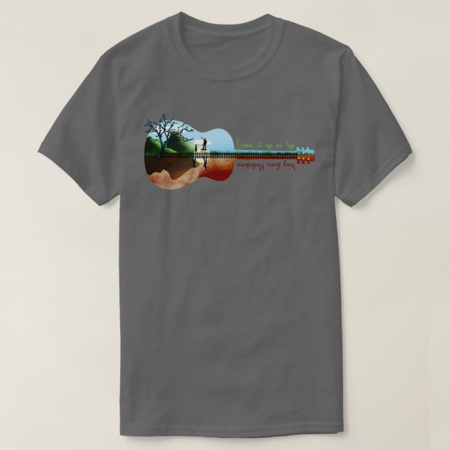 Hadestown guitar silhouette t shirt (Design framsida)