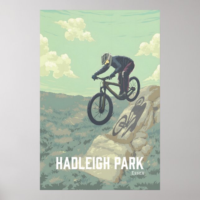 Hadleigh Park Mountainbike-reseaffisch Poster (Framsidan)