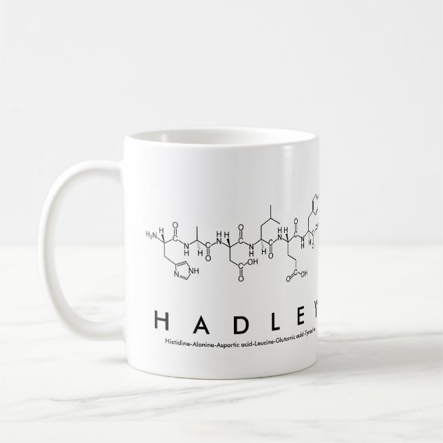 Hadley peptide namn mugg (Vänster)