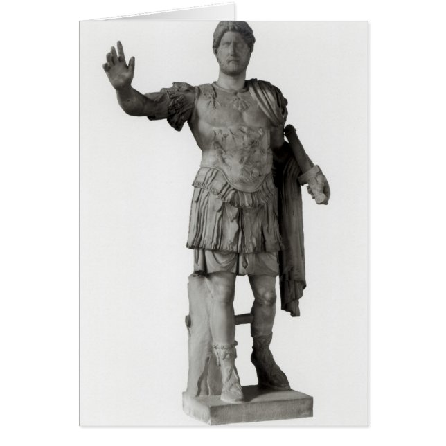 Hadrians staty (marmor) hälsningskort (Framsidan)