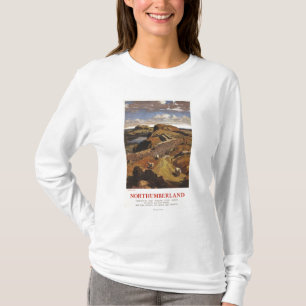 Hadrians vägg och brittisk stångaffisch för få t shirt