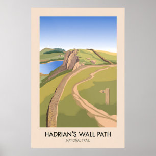 Hadrians vall national trail reseaffisch poster