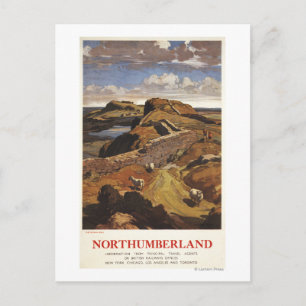 Hadrians Wall and Sheep British Rail Poster Vykort