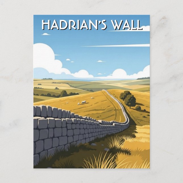 Hadrian's Wall Travel Vykort (Framsida)