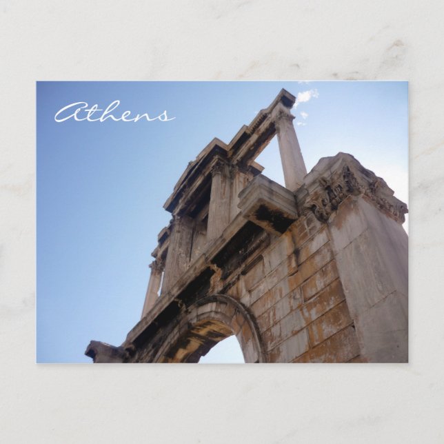 Hadrianus triumfbåge forntida vykort (Framsida)