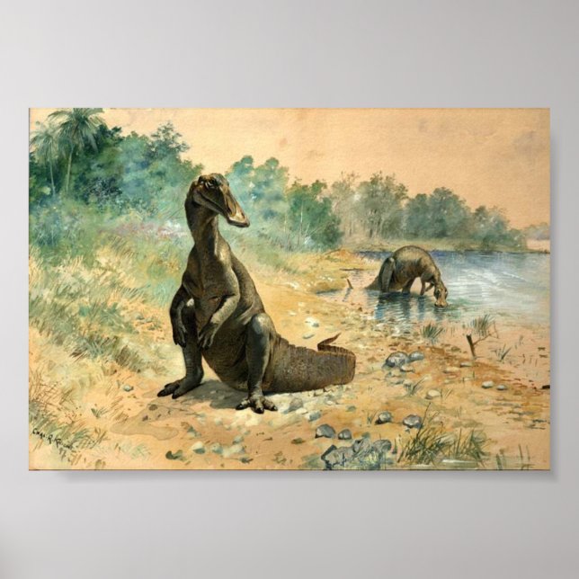 Hadrosaurs av Sjö Poster (Framsidan)