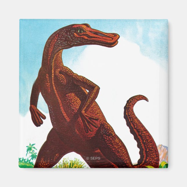 Hadrosaurus Dinosaur Magnet (Framsidan)