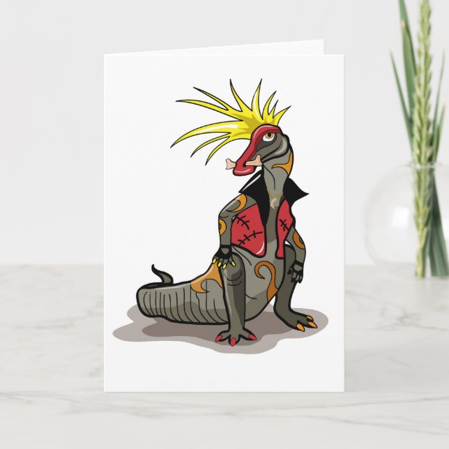 Hadrosaurus Dinosaur trycktes ned som ett segment. Kort (Framsida)