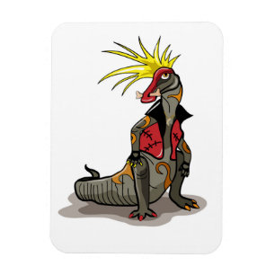 Hadrosaurus Dinosaur trycktes ned som ett segment. Magnet