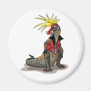 Hadrosaurus Dinosaur trycktes ned som ett segment. Magnet