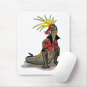 Hadrosaurus Dinosaur trycktes ned som ett segment. Musmatta