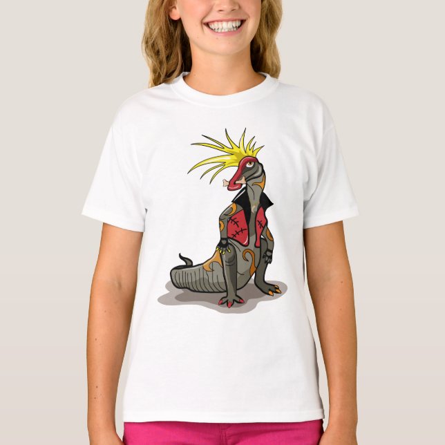 Hadrosaurus Dinosaur trycktes ned som ett segment. T Shirt (Framsida)